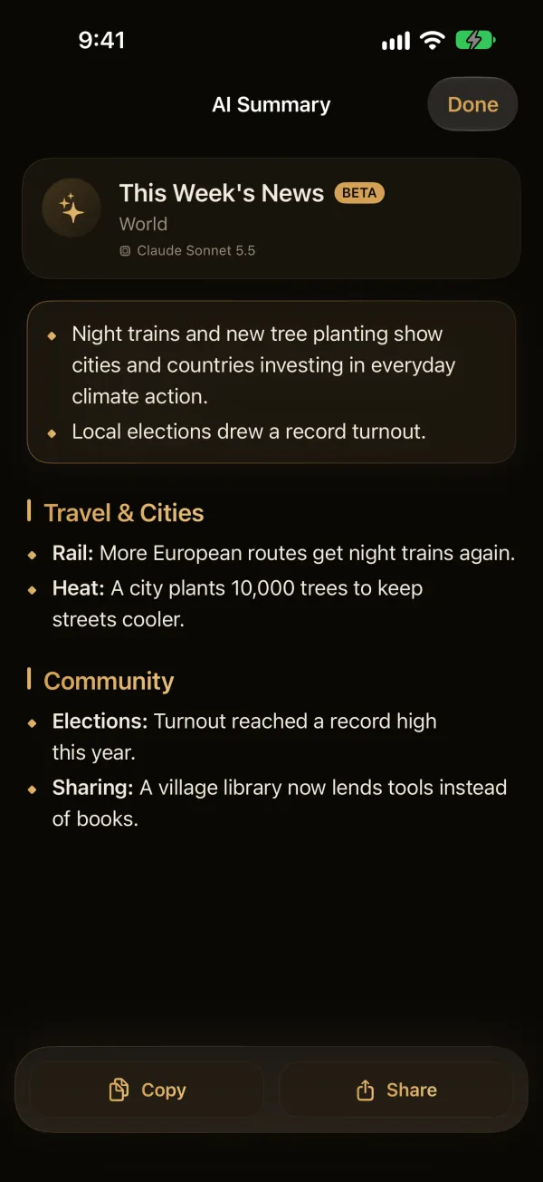 4RSS — AI news summary