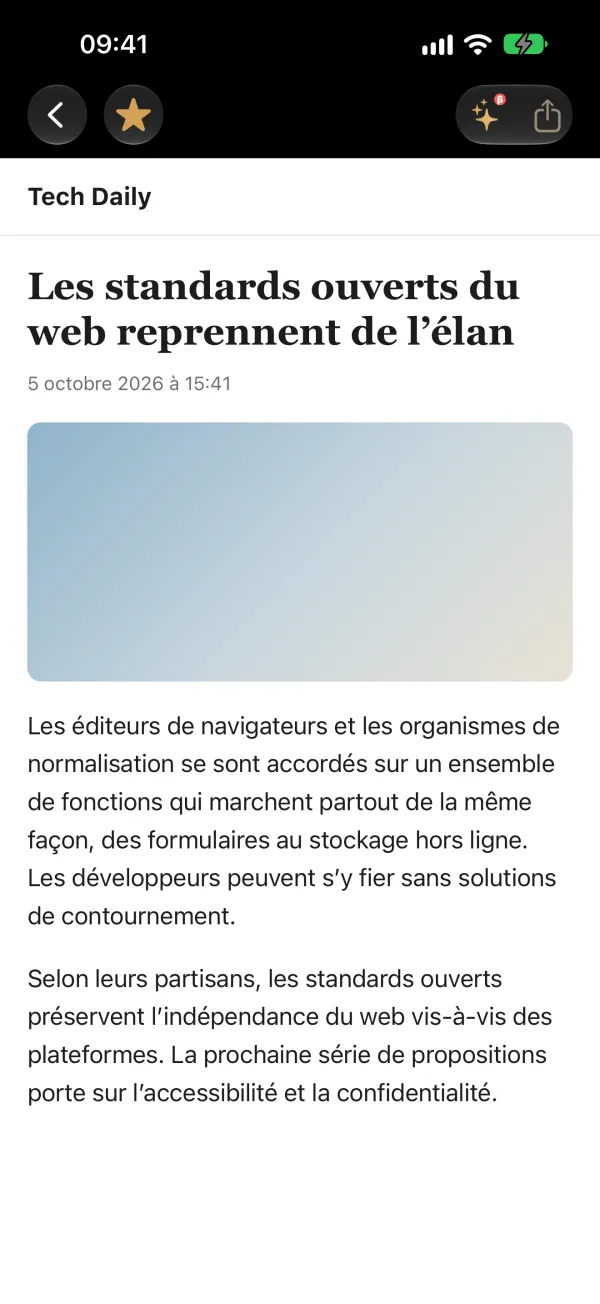 4RSS — Navigateur intégré